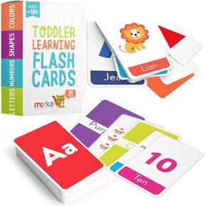 merka Newborn Toys, Black and White Baby Toys, High Contrast Baby Toy for Newborn, Set of 50 Flashcards for Visual Stimulation and Brain/Sensory Development