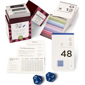 Think Tank Scholar 173 Multiplication Flash Cards Set (Award Winning) All Facts 0-12 Answer on Back, for Kids in 2ND, 3RD, 4TH, 5TH, 6TH Grade Class or Homeschool - Learn Manipulatives, Games & Chart