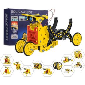 AESGOGO STEM Projects 12-in-1 Creation Solar Robot Kit,Science Experiments Toys Gifts for Kids Ages 8-12,Educational DIY Building Robotics Kit for 8 9 10 11 12 13 14 15 Year Old Boys Girls Teens
