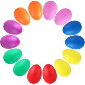 Augshy 14 pcs البلاستيك بيض الهزازات الإيقاعية البيض الموسيقي Maracas Easter Egg Kids (7 ألوان)