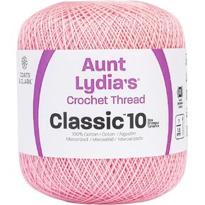 Coats Crochet 154-401 Aunt Lydia's Crochet, Cotton Classic Size 10, Orchid Pink