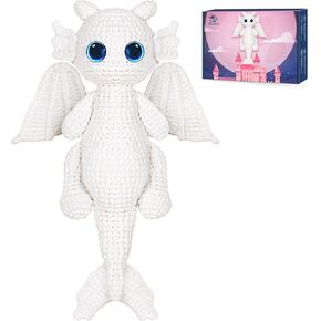 Crochetta Crochet Kit for Beginners, Amigurumi Crocheting Animals Kits w Step-by-Step Video Tutorials, Knitting Starter Pack for Adults and Kids, Jumbo 2 Octopus Familly (40%+ Yarn Content)