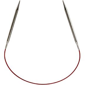 ChiaoGoo Red Lace Circular 16-inch (40cm) Stainless Steel Knitting Needle; Size US 6 (4mm) 7016-6