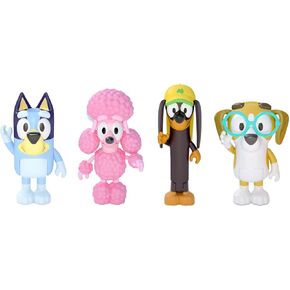 Bluey Figure 4-Pack Wedding Time, Re-Enact Uncle Rad and Frisky's Wedding Day and Bingo Flower Girl Figures