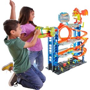 Hot Wheels City Ultimate Garage Track Set & 2 Die-Cast Toy Cars in Saudi Arabia