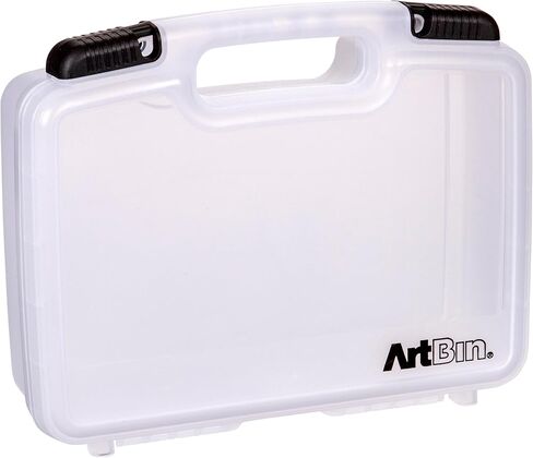 Artbin 6977ab 12 Inch View Quick Base Caseing Case ، منظم الفن والحرف المحمولة مع مقبض ، [1] حالة تخزين بلاستيكية ، شفافة in Kuwait