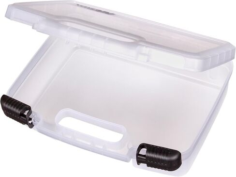 Artbin 6977ab 12 Inch View Quick Base Caseing Case ، منظم الفن والحرف المحمولة مع مقبض ، [1] حالة تخزين بلاستيكية ، شفافة in Kuwait