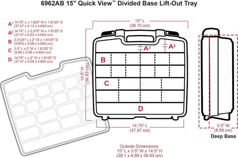 ArtBin 6977AB 12 inch Quick View Deep Base Carrying Case, Portable Art & Craft Organizer with Handle, [1] Plastic Storage Case, Translucent in Kuwait