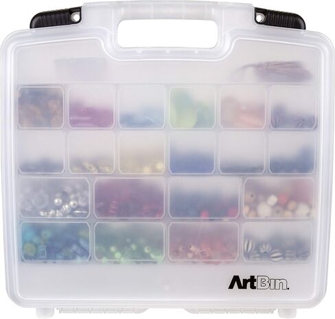 ArtBin 6977AB 12 inch Quick View Deep Base Carrying Case, Portable Art & Craft Organizer with Handle, [1] Plastic Storage Case, Translucent in Kuwait
