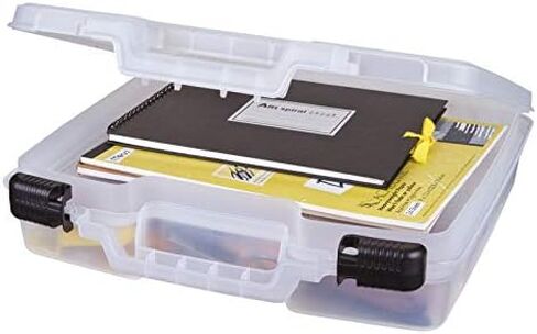 ArtBin 6977AB 12 inch Quick View Deep Base Carrying Case, Portable Art & Craft Organizer with Handle, [1] Plastic Storage Case, Translucent in Kuwait
