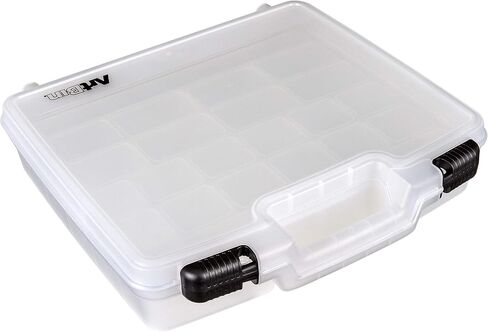ArtBin 6977AB 12 inch Quick View Deep Base Carrying Case, Portable Art & Craft Organizer with Handle, [1] Plastic Storage Case, Translucent in Kuwait
