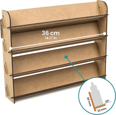 PROSCALE 2x Universal Wall Paint Organizer for Miniatures & Modeling, Vertical Paint Shelf with Flat Shelves (No Holes) for Mixed Bottle Sizes, Compatible with Vallejo, Citadel, Army Painter, AK in Saudi Arabia