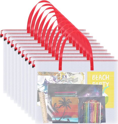 10 Pcs 19" x 25" Clear Art Portfolio Bags, Back to School Supplies, Blue in Saudi Arabia