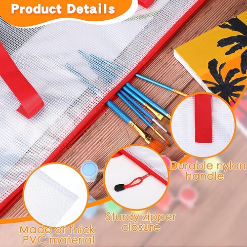 10 Pcs 19" x 25" Clear Art Portfolio Bags, Back to School Supplies, Blue in Saudi Arabia