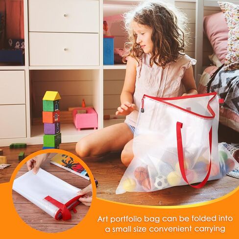 10 Pcs 19" x 25" Clear Art Portfolio Bags, Back to School Supplies, Blue in Saudi Arabia