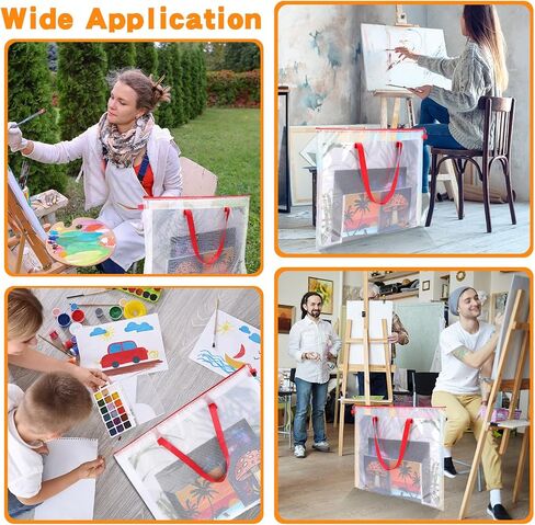 10 Pcs 19" x 25" Clear Art Portfolio Bags, Back to School Supplies, Blue in Saudi Arabia