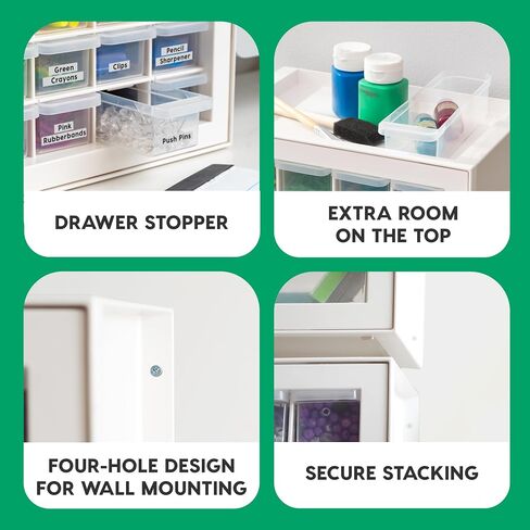 IRIS USA 24 Storage Drawer Organizer, Craft Cabinet Storage, Craft Organizers and Storage Drawer, Art Storage Cabinets, Small Parts, Nuts and Bolts, Tool Organizer Storage, Scrapbook Art Hobby - White in Saudi Arabia
