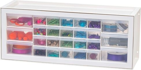 IRIS USA 24 Storage Drawer Organizer, Craft Cabinet Storage, Craft Organizers and Storage Drawer, Art Storage Cabinets, Small Parts, Nuts and Bolts, Tool Organizer Storage, Scrapbook Art Hobby - White in Saudi Arabia