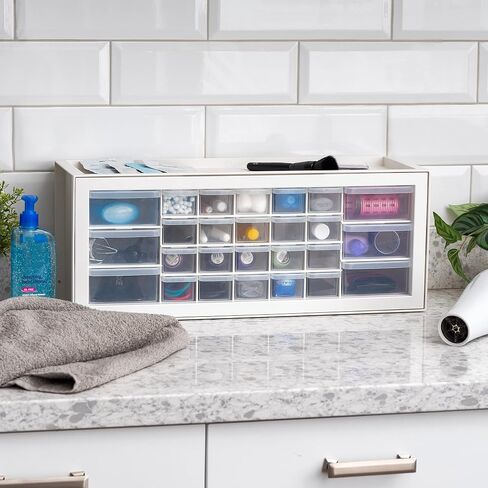 IRIS USA 24 Storage Drawer Organizer, Craft Cabinet Storage, Craft Organizers and Storage Drawer, Art Storage Cabinets, Small Parts, Nuts and Bolts, Tool Organizer Storage, Scrapbook Art Hobby - White in Saudi Arabia