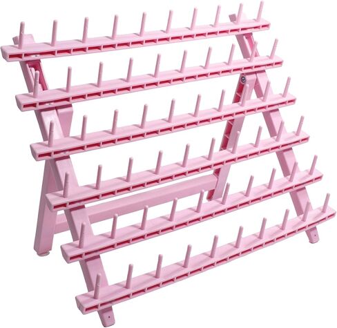 Laflare Braid Rack 60 Spools, PP Braiding Hair Stand, Thread Rack, Sewing Organizer, Quilting, Embroidery - Versatile Extension Holder (Pink) in Kuwait