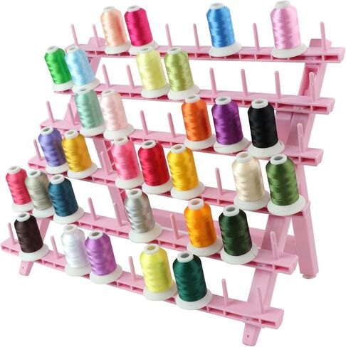 Laflare Braid Rack 60 Spools, PP Braiding Hair Stand, Thread Rack, Sewing Organizer, Quilting, Embroidery - Versatile Extension Holder (Pink) in Kuwait