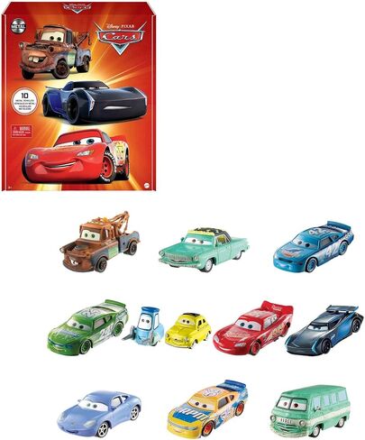 Mattel Disney and Pixar Cars Set of 10 Die-Cast Mini Racers in Kuwait