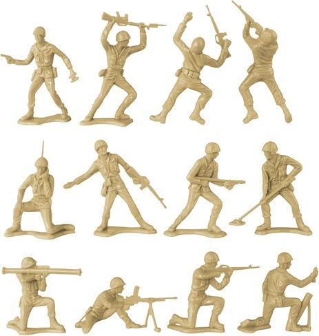 Timmee Plastic Army Men Men Playicet - OD Green 26pc Made in USA in Saudi Arabia