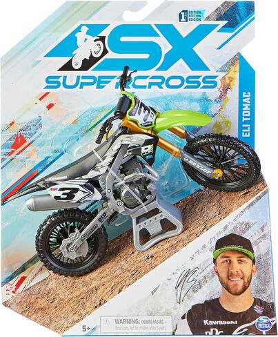 Supercross, Authentic Eli Tomac 1:10 Scale Collector Die-Cast Toy Motorcycle Replica with Display Stand, in Saudi Arabia