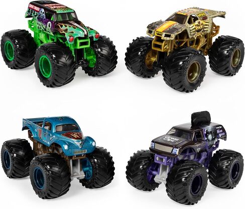 Monster Jam, Official Reveal The Steel 4-Pack of Color-Changing Die-Cast Monster Trucks, 1:64 Scale in Saudi Arabia