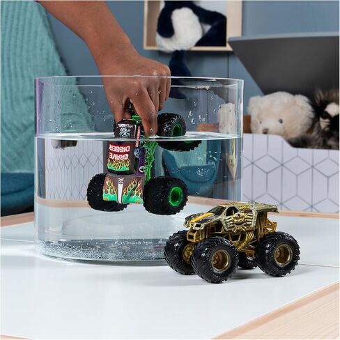 Monster Jam, Official Reveal The Steel 4-Pack of Color-Changing Die-Cast Monster Trucks, 1:64 Scale in Saudi Arabia