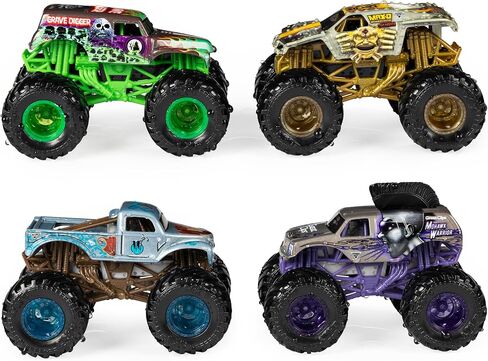 Monster Jam, Official Reveal The Steel 4-Pack of Color-Changing Die-Cast Monster Trucks, 1:64 Scale in Saudi Arabia