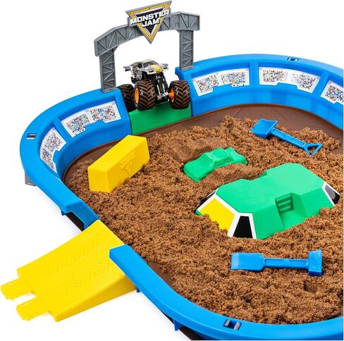 Monster Jam, Monster Dirt Arena 24-inch Playset with 2lbs of Monster Dirt and Exclusive 1:64 Scale Die-Cast Monster Jam Truck in Kuwait