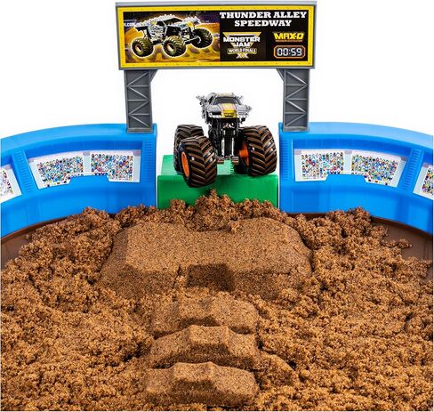 Monster Jam, Monster Dirt Arena 24-inch Playset with 2lbs of Monster Dirt and Exclusive 1:64 Scale Die-Cast Monster Jam Truck in Kuwait