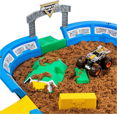Monster Jam, Monster Dirt Arena 24-inch Playset with 2lbs of Monster Dirt and Exclusive 1:64 Scale Die-Cast Monster Jam Truck in Kuwait