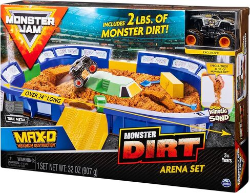 Monster Jam, Monster Dirt Arena 24-inch Playset with 2lbs of Monster Dirt and Exclusive 1:64 Scale Die-Cast Monster Jam Truck in Kuwait