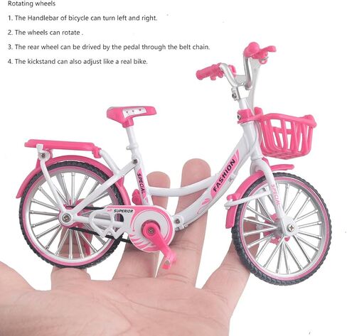 Ailejia Mini Metal Finger Bike Extreme Sports BMX Finger Bicycle Toys Game Set for Kids and Adults, Metal Bike Model Collections Decoration (BMX Black) in Kuwait