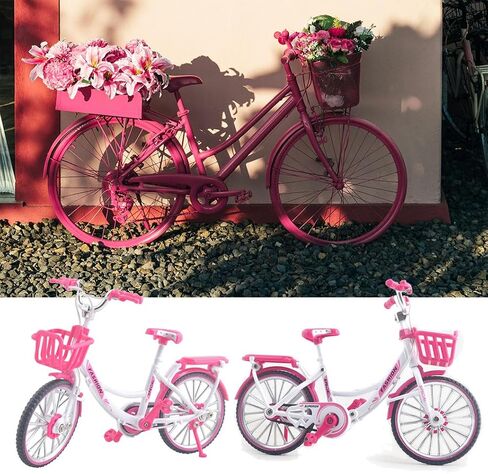 Ailejia Mini Metal Finger Bike Extreme Sports BMX Finger Bicycle Toys Game Set for Kids and Adults, Metal Bike Model Collections Decoration (BMX Black) in Kuwait