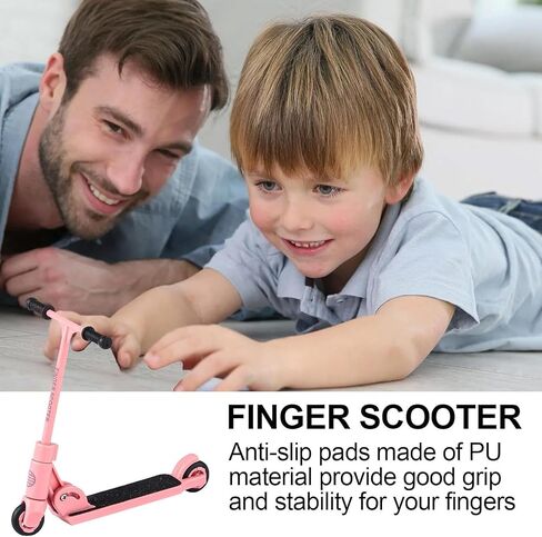 Finger Scooter - 2-Wheeled Scooter - Foldable Finger Scooter BMX with Brake | Finger Board Accessories for Teen | Educational Finger Toys | Non-Slip Fun Finger Skateboards in Saudi Arabia