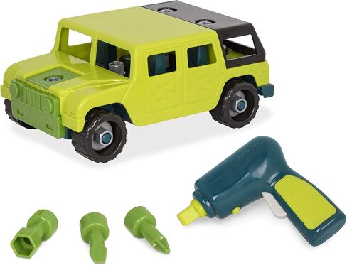 Battat- Wonder Wheels- Take-Apart Crane Truck- Toy Crane Truck مع تمرين للأطفال- لعبة Developmental STEM- 3 سنوات + in Kuwait