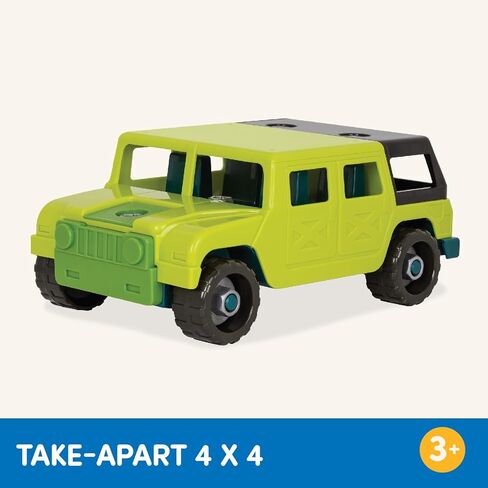 Battat- Wonder Wheels- Take-Apart Crane Truck- Toy Crane Truck مع تمرين للأطفال- لعبة Developmental STEM- 3 سنوات + in Kuwait