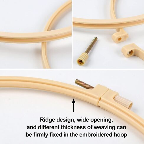 6 PCS التطريز Hoop 6 ، طوق غرزة بلاستيكي مستدير مع 16 إبر (من 3.6 بوصة إلى 10.7 بوصة) ، طوق تطريز صغير ، أطواق غرزة وأطر مناسبة للتطريز ، الخياطة الحرفية in Kuwait