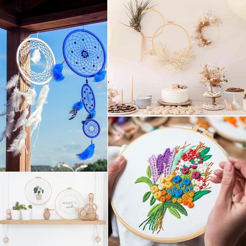 6 PCS التطريز Hoop 6 ، طوق غرزة بلاستيكي مستدير مع 16 إبر (من 3.6 بوصة إلى 10.7 بوصة) ، طوق تطريز صغير ، أطواق غرزة وأطر مناسبة للتطريز ، الخياطة الحرفية in Kuwait