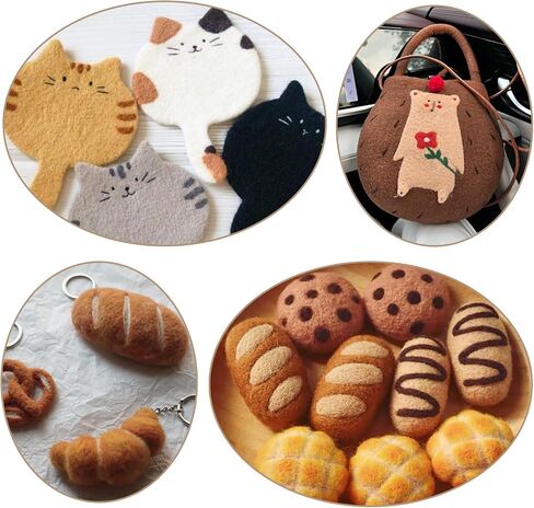 كتلة صوف متجولة - غزل مكتنز من الصوف الفائق 8.82 أوقية، قمة صوف متجولة للتلبيد بالإبرة، مستلزمات صوف التلبيد الناعم للغزل اليدوي، التلبيد، المزج، النسيج والحرف اليدوية in Kuwait