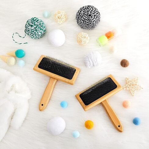 Tessco 2 Pcs Wool Carders, Hand Carders for Wool Needle Felting Brush Needle Felting Carding Brushes Tools for Craft Felt Project(Large,Gray) in Saudi Arabia