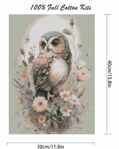 Dream Catcher Counted Cross Stitch Kits for Adults, Flowers Stamped Cross Stitch Kits for Beginners, Needlepoint Cross-Stitch Patterns Embroidery Kits Arts and Crafts for Home Decor 12×16 Inch in Saudi Arabia
