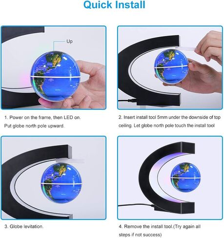 Magnetic Levitating Globe with LED Light | Cool Tech Gift for Men Father in Saudi Arabia