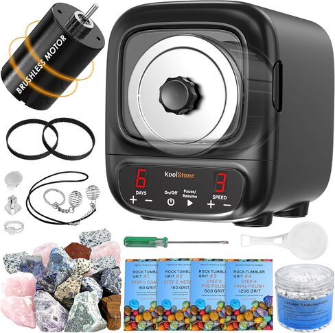 C1 Rock Tumbler Kit, 2.5LB Quiet Rotary Tumbler for Adults & Beginners in Saudi Arabia