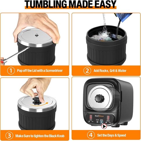 C1 Rock Tumbler Kit, 2.5LB Quiet Rotary Tumbler for Adults & Beginners in Saudi Arabia
