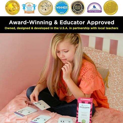 Think Tank Scholar 173 Multiplication Flash Cards Set (Award Winning) All Facts 0-12 Answer on Back, for Kids in 2ND, 3RD, 4TH, 5TH, 6TH Grade Class or Homeschool - Learn Manipulatives, Games & Chart in Saudi Arabia
