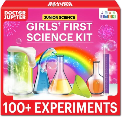 Doctor Jupiter Girls First Science Experiment Kit for Kids Ages 4-5-6-7-8| Birthday Gift Ideas for 4-8 Year Old Girls| STEM Learning & Educational Toys in Kuwait